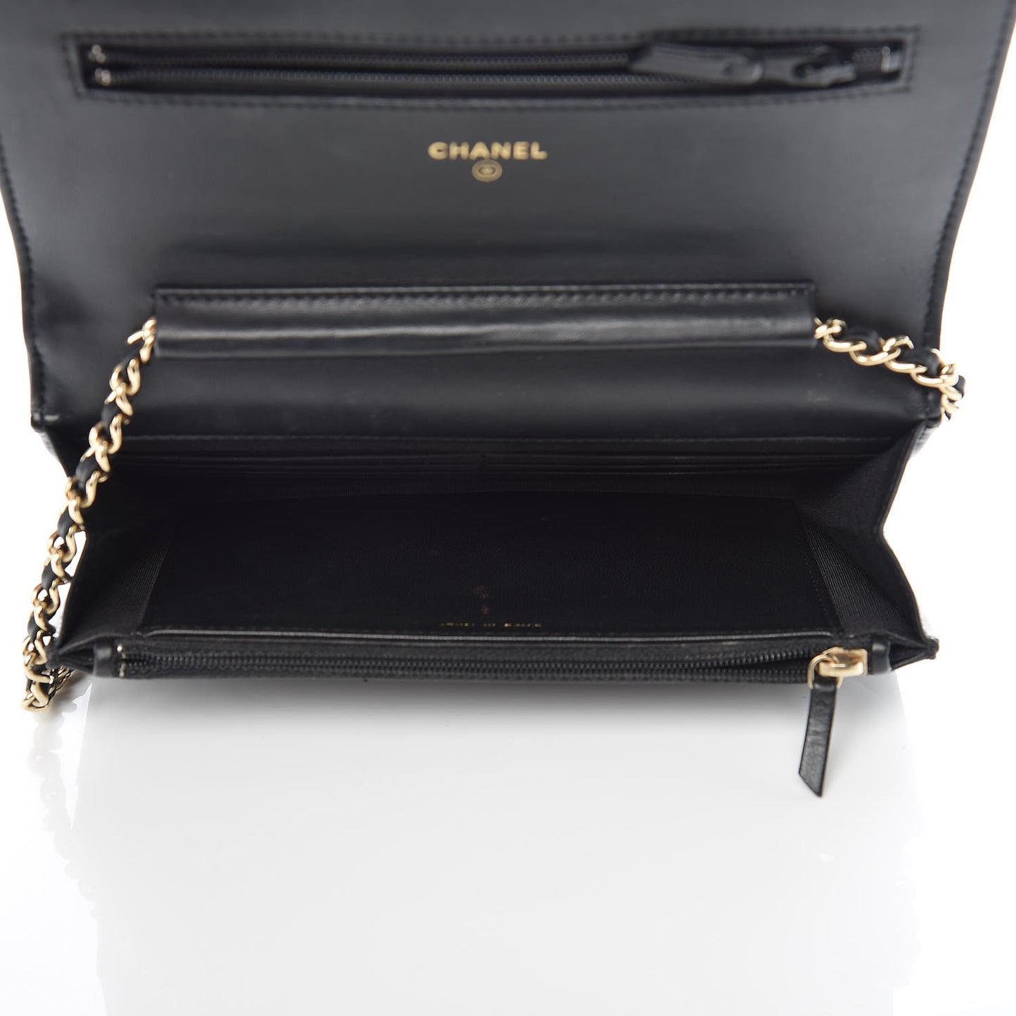 Lambskin Quilted Boy Wallet On Chain WOC Black