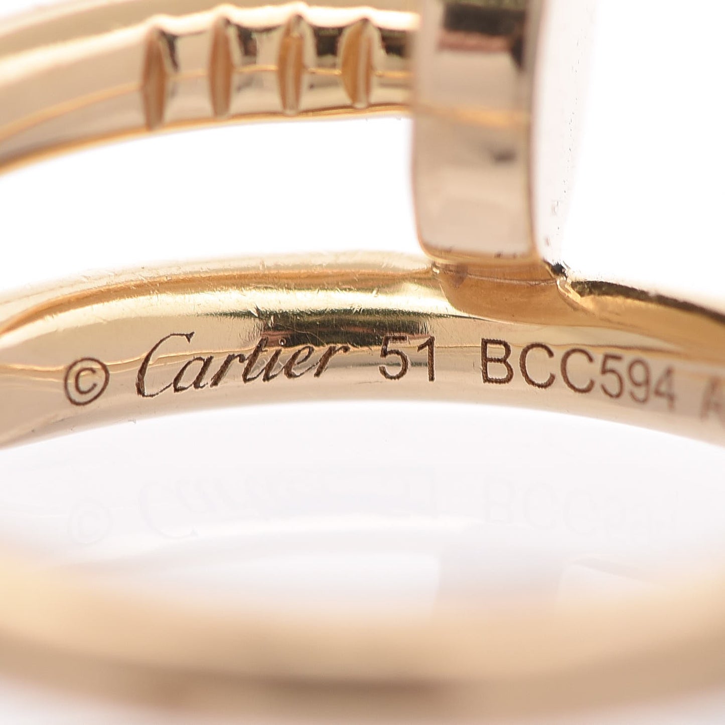 18K Yellow Gold Juste Un Clou Ring 51 5.75