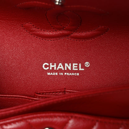 Chanel Caviar Chevron Quilted Medium Double Flap Red 5 of 12