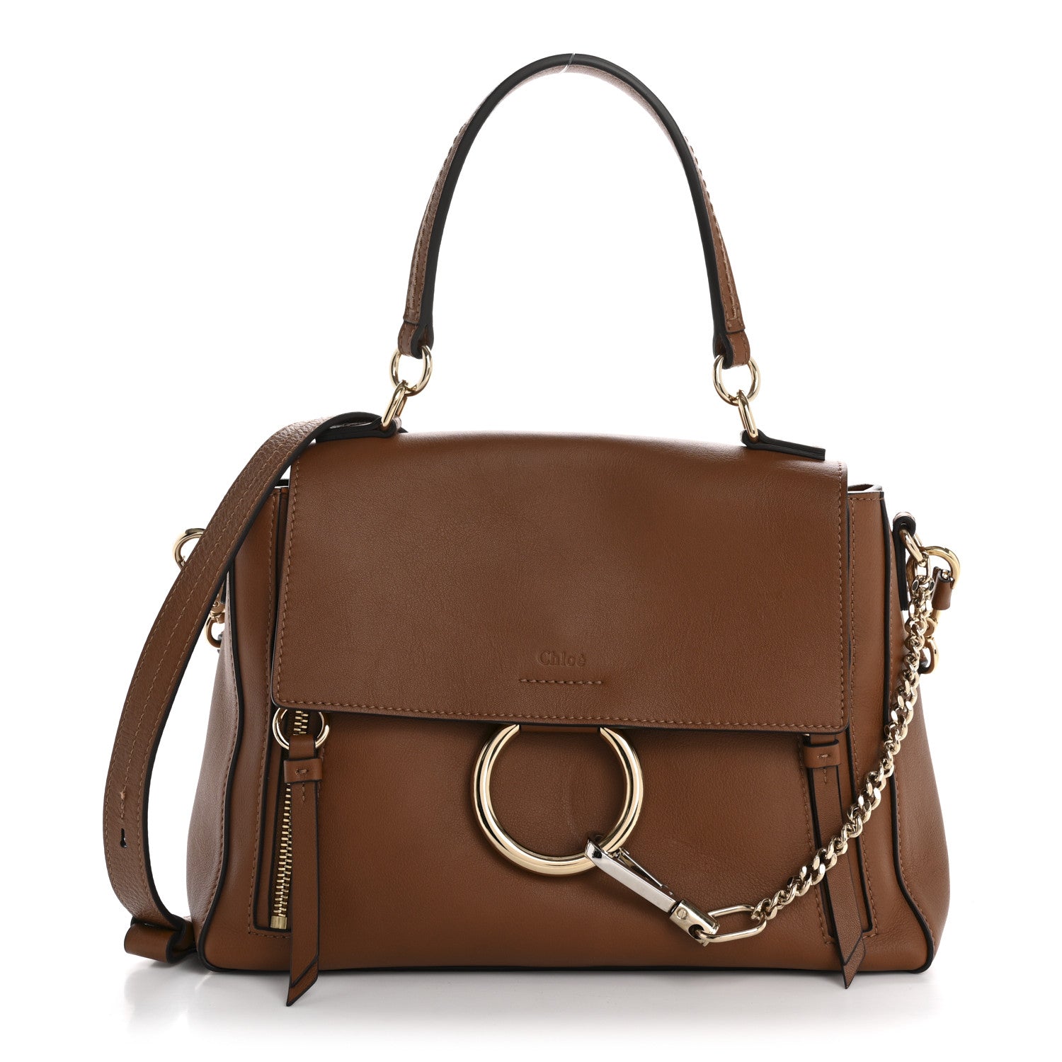 Chloe Calfskin Small Faye Day Shoulder Bag Tan 1 of 10