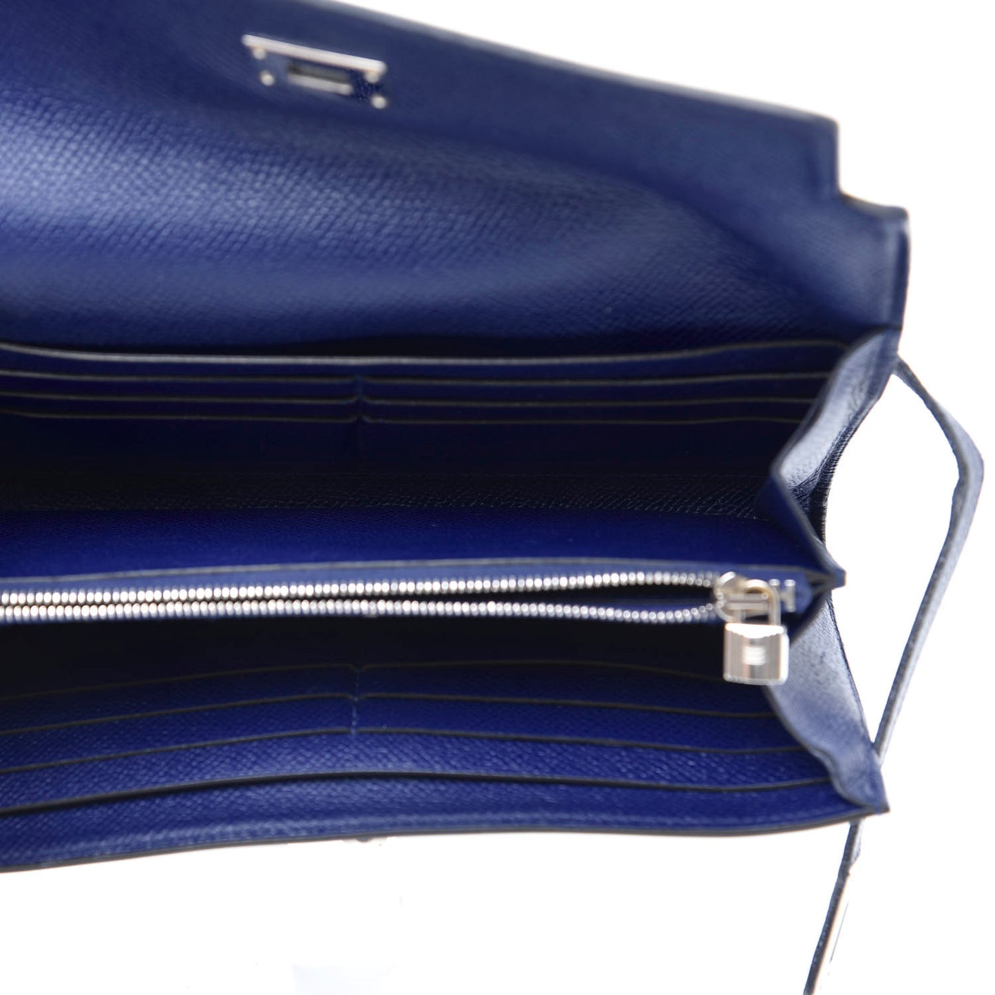 Epsom Kelly Longue Wallet Bleu Electrique