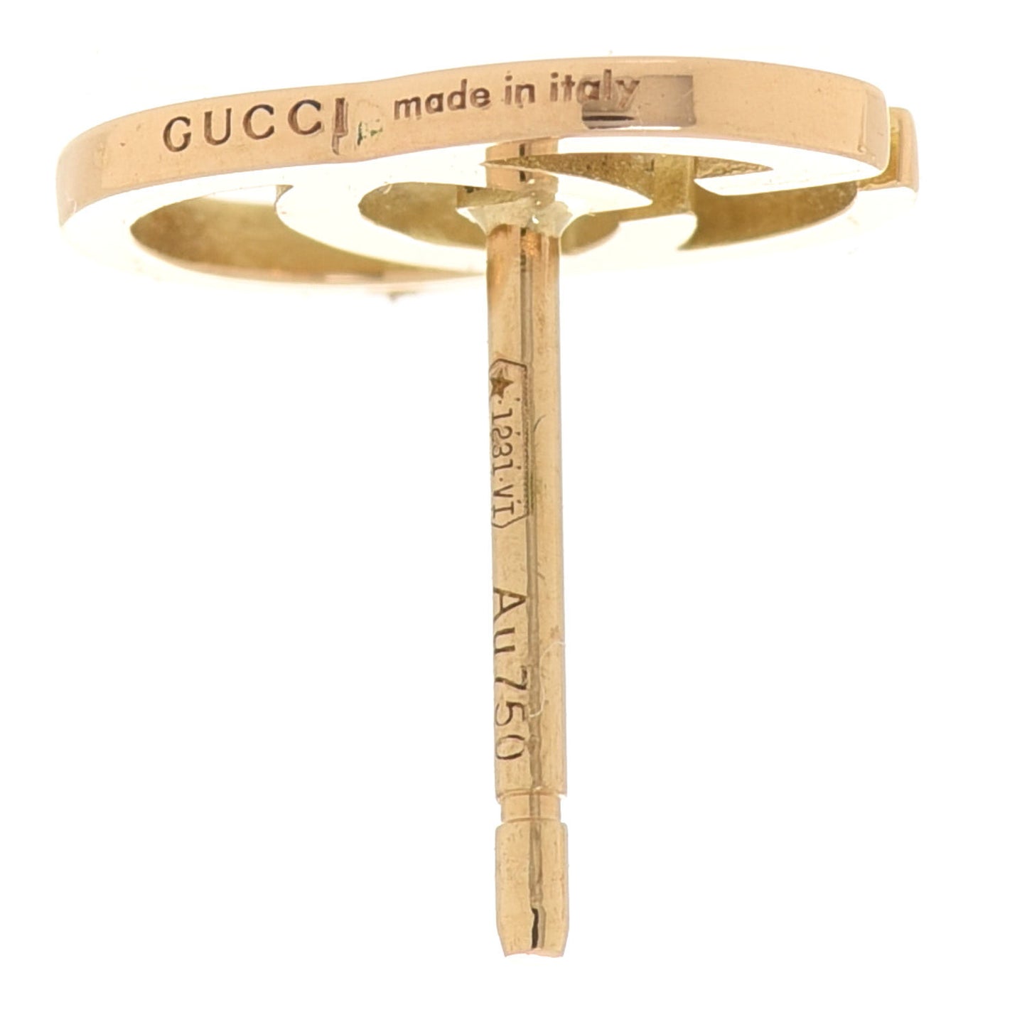 18K Yellow Gold GG Tissue Stud Earrings