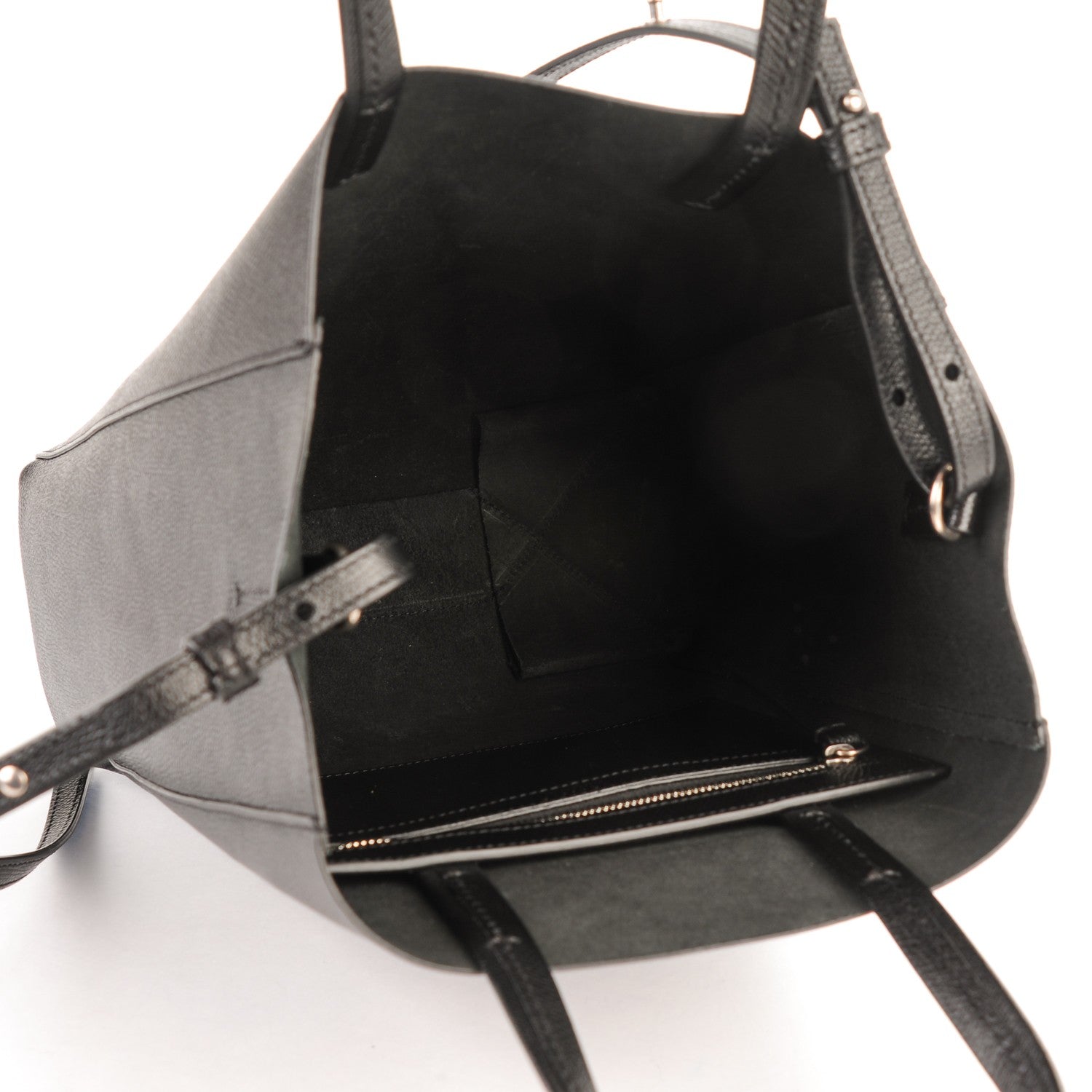 Celine Grained Calfskin Small Vertical Cabas Black 5 of 7