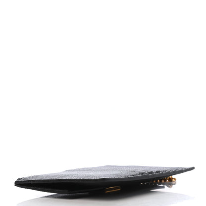 Valentino Garavani Grained Calfskin VLogo Zippered Card Holder Black 4 of 7