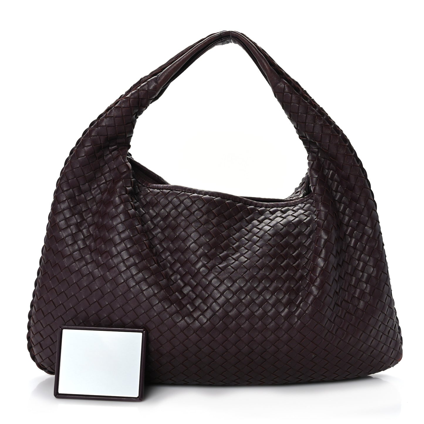 Nappa Intrecciato Medium Veneta Hobo Ebano