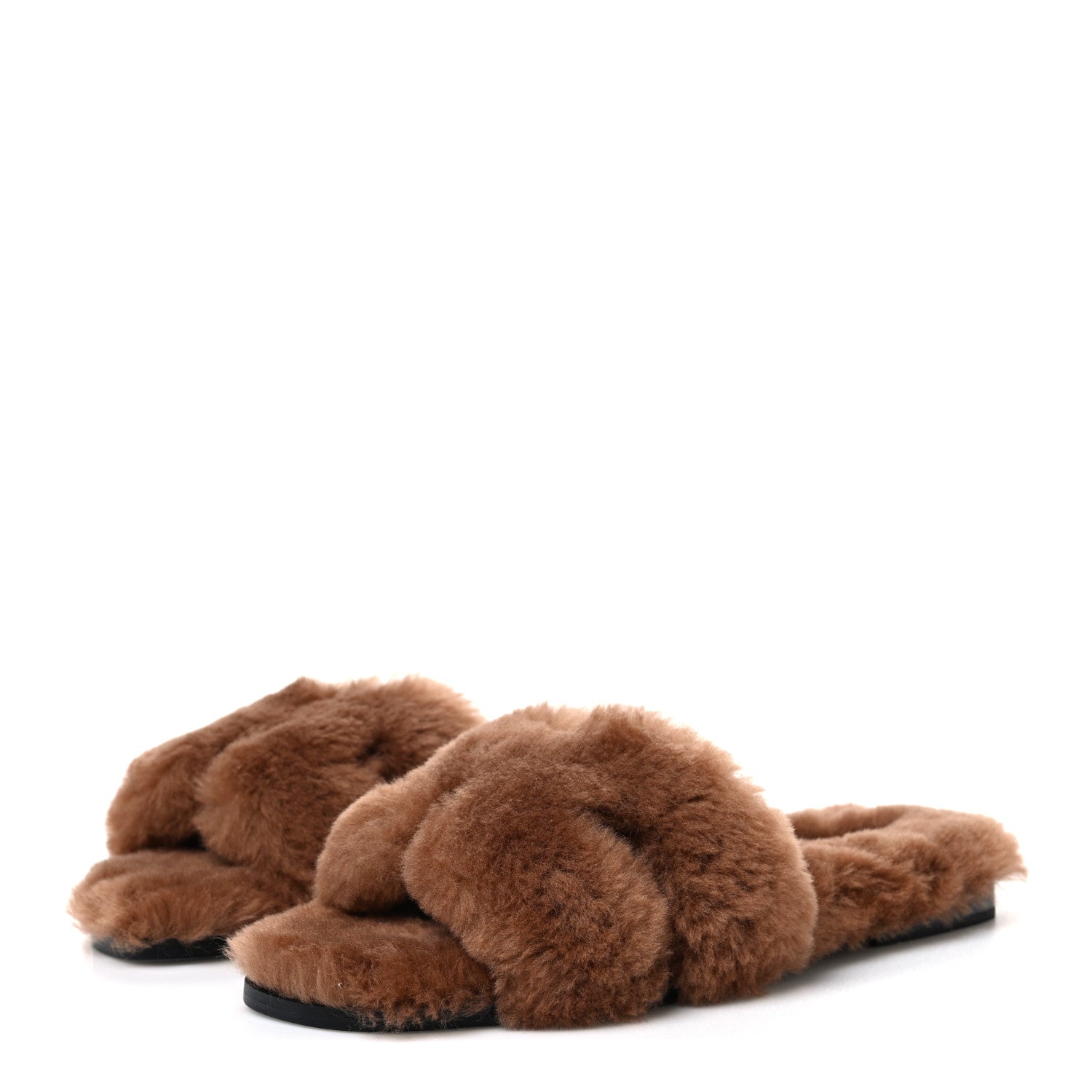 Hermes Woolskin Oran Sandals 37.5 Naturel 4 of 9