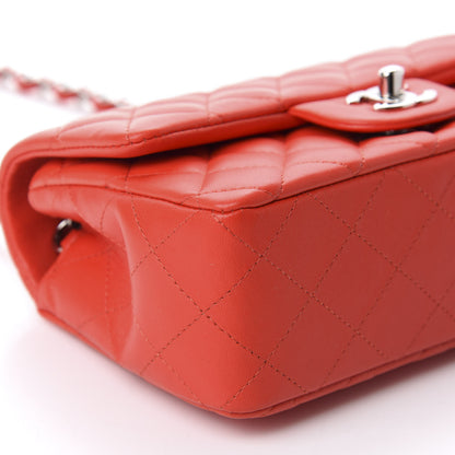 Chanel Lambskin Quilted Mini Rectangular Flap Red 6 of 11