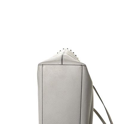 Valentino Garavani Grained Calfskin Rockstud Shoulder Tote Pastel Grey 13 of 14
