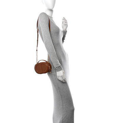 Christian Dior Calfskin CD Signature Oval Crossbody Camera Bag Brown 2 of 11