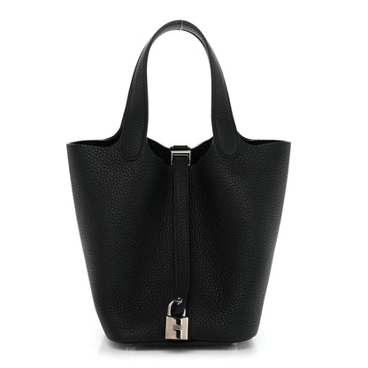 Hermes Taurillon Clemence Picotin Lock 18 PM Black 1 of 11