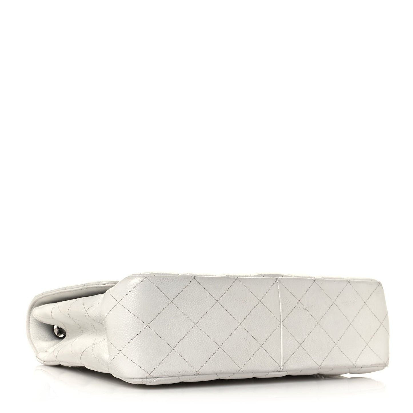 Caviar Quilted Jumbo Single Flap White