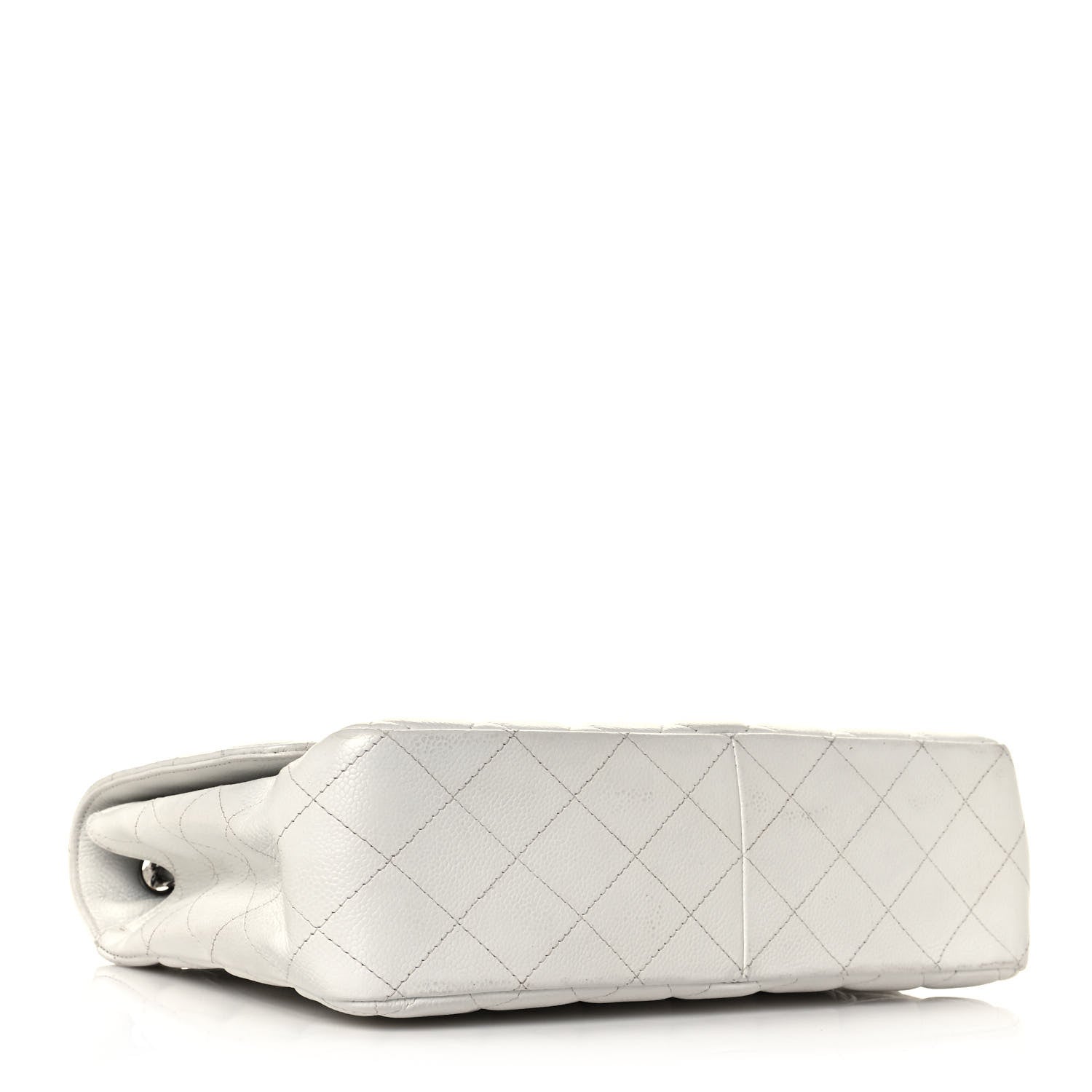 Chanel Caviar Quilted Jumbo Single Flap White 4 of 17