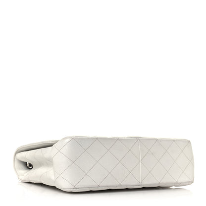 Chanel Caviar Quilted Jumbo Single Flap White 4 of 17