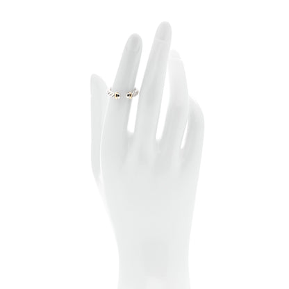 David Yurman Sterling Silver 14K Yellow Gold Petite Cable Flex Ring 49 5 2 of 4