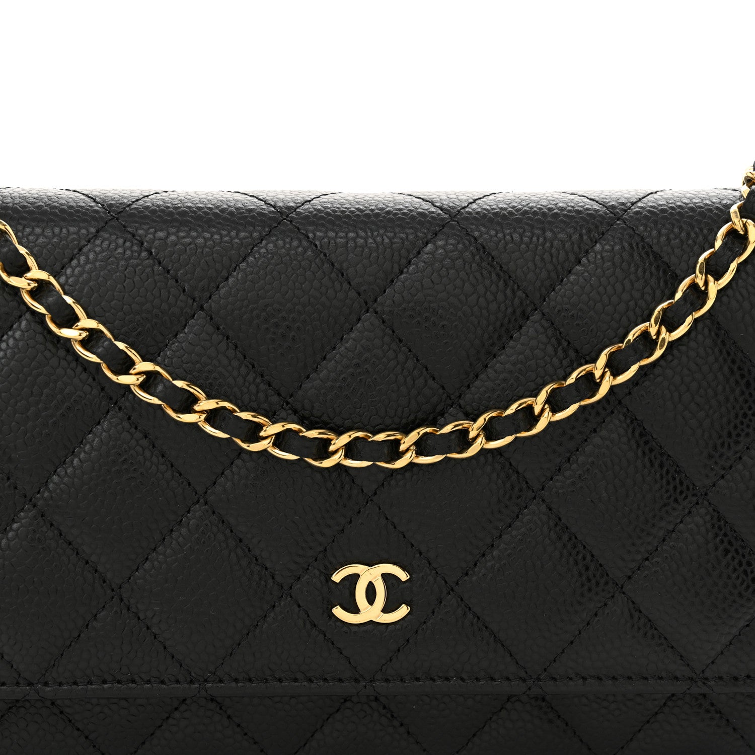 Chanel Caviar Quilted Wallet On Chain WOC Black 9 of 12