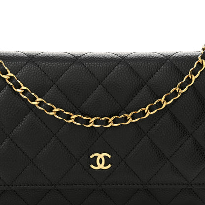 Chanel Caviar Quilted Wallet On Chain WOC Black 9 of 12