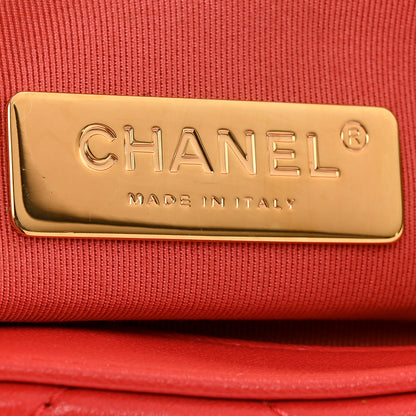 Chanel Lambskin Quilted Medium Chanel 19 Flap Red 6 of 13