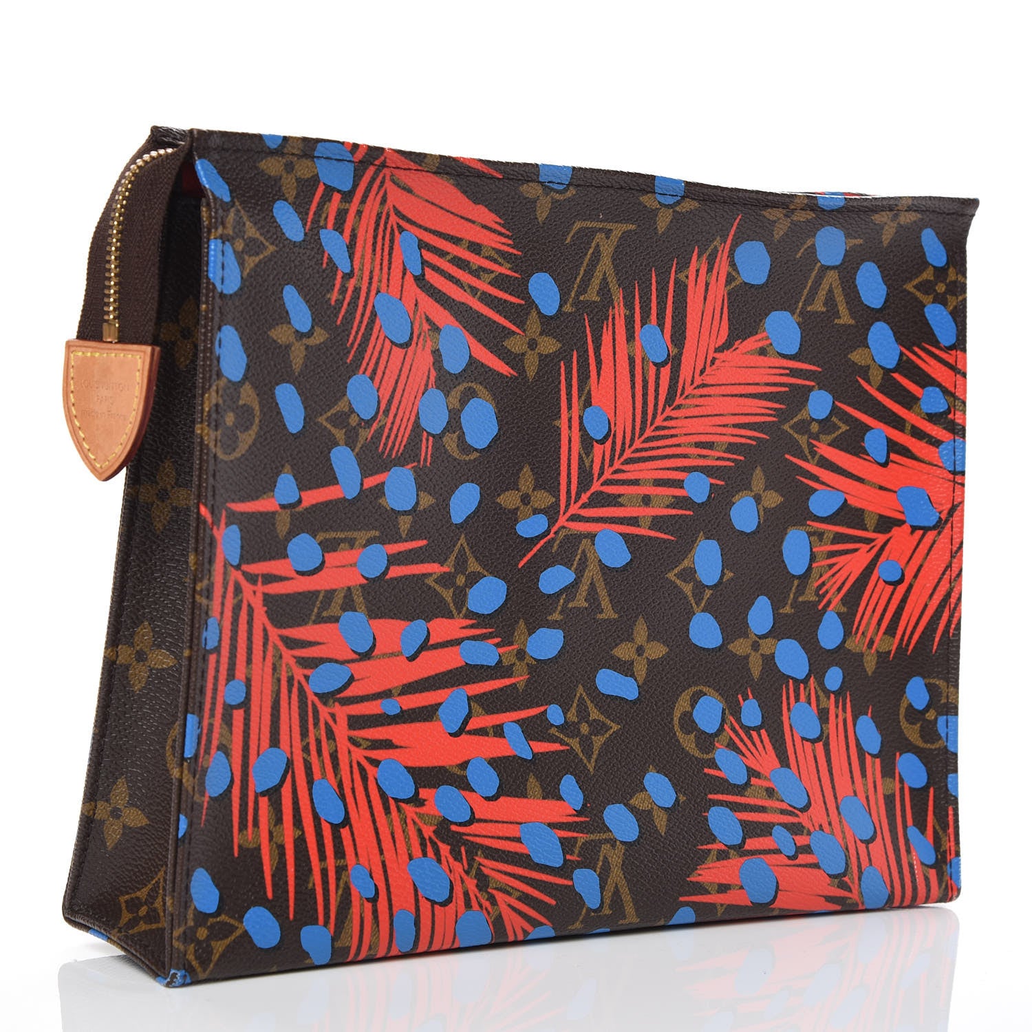 Louis Vuitton Monogram Jungle Dots Toiletry Pouch 26 Coquelicot Denim 3 of 10