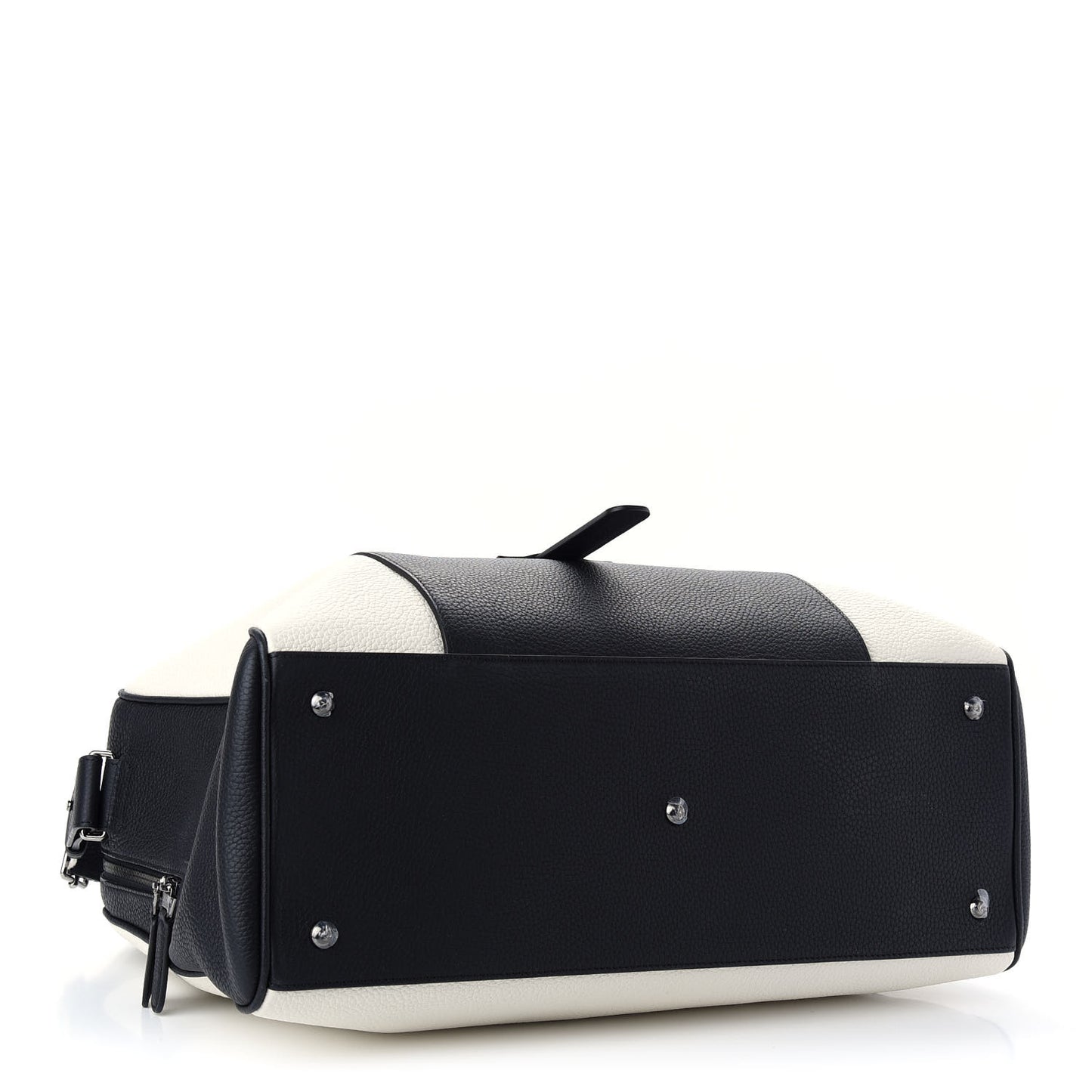 Grained Calfskin D-off Black White