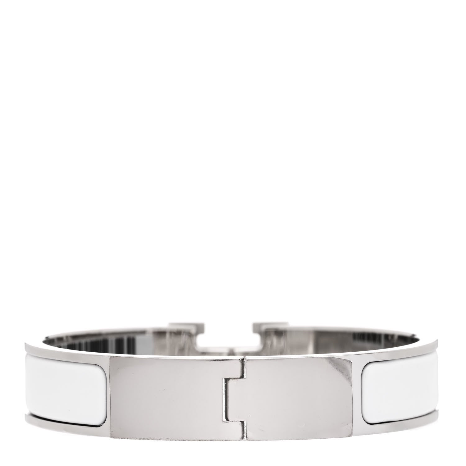 Hermes Enamel Narrow Clic Clac H Bracelet PM White 3 of 4