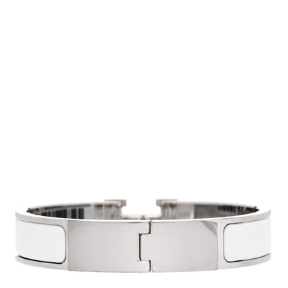 Hermes Enamel Narrow Clic Clac H Bracelet PM White 3 of 4
