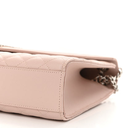 Saint Laurent Grain De Poudre Textured Mixed Matelasse Large Triquilt Monogram Satchel Rose 10 of 10