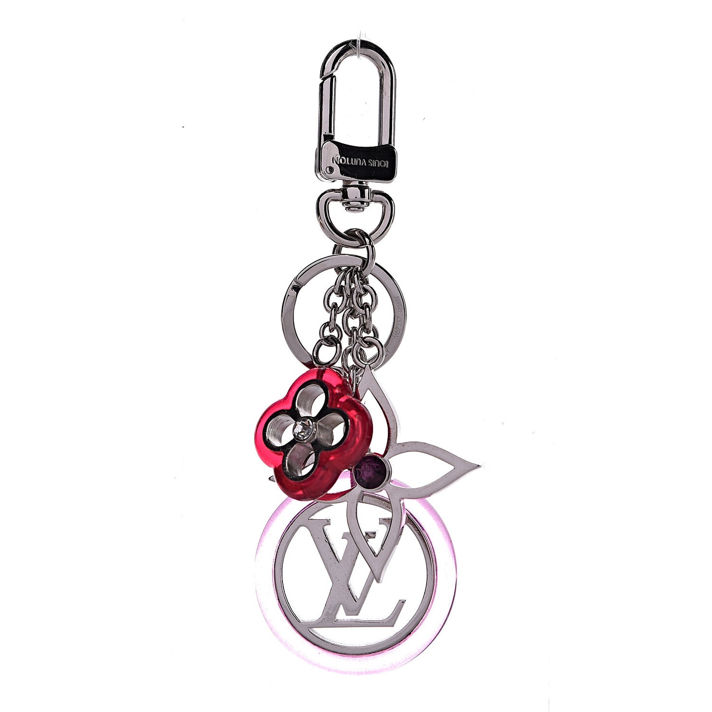 Colorline Bag Charm Key Holder Pink Glitter