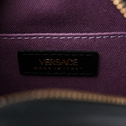 Versace Calfskin Mini La Medusa Chain Round Crossbody Bag Fuchsia 6 of 8