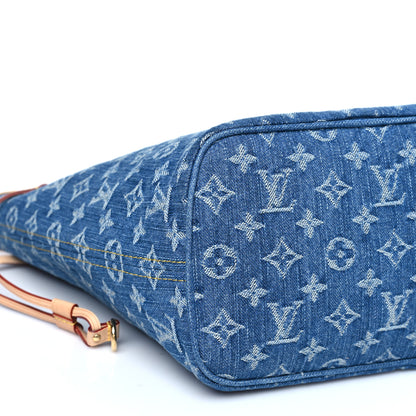 Louis Vuitton Monogram Denim Neo Neverfull MM Blue 8 of 9