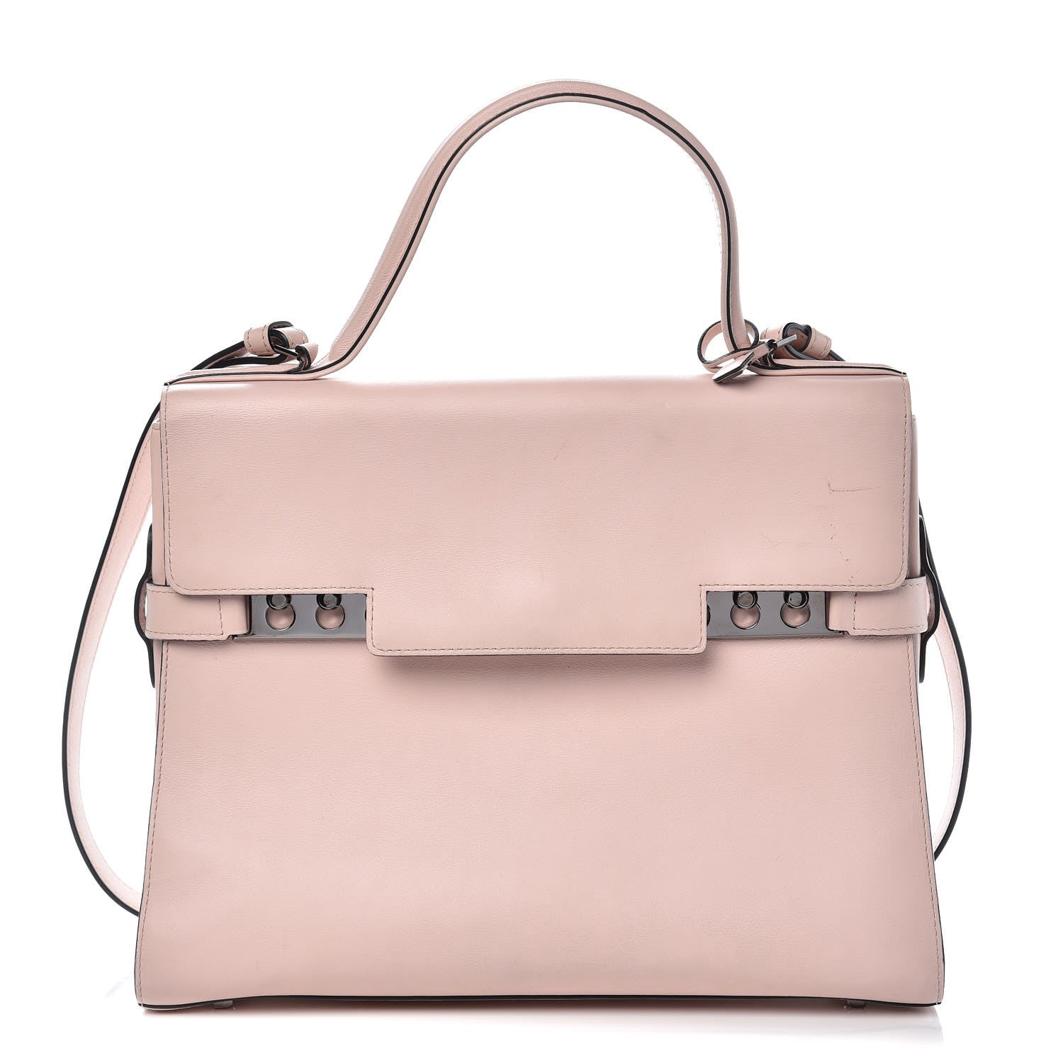 Delvaux Calfskin GM Tempete Satchel Nude 1 of 18