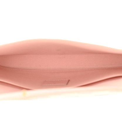 Louis Vuitton Damier Azur Pochette Felicie Chain Wallet Rose Ballerine 6 of 13