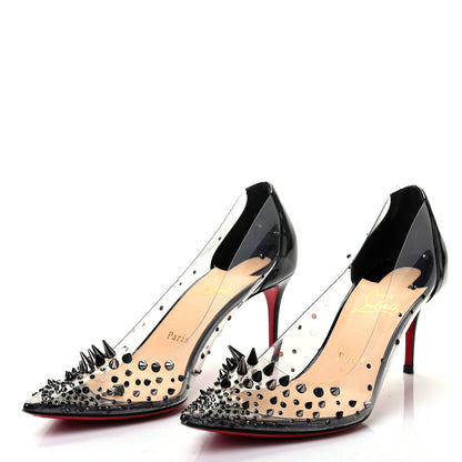 Christian Louboutin PVC Grotika Spikes 70 Pumps 39 Black Multi 3 of 9