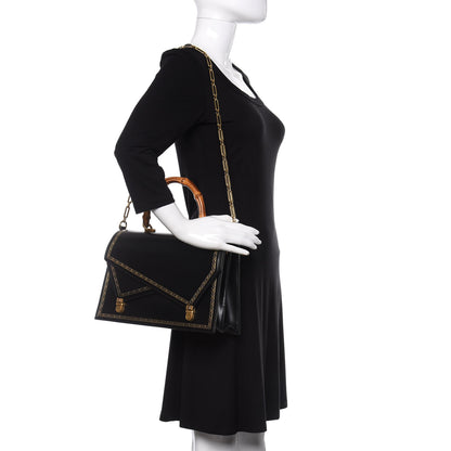 Gucci Smooth Calfskin Medium Ottilia Top Handle Bag Black 2 of 10