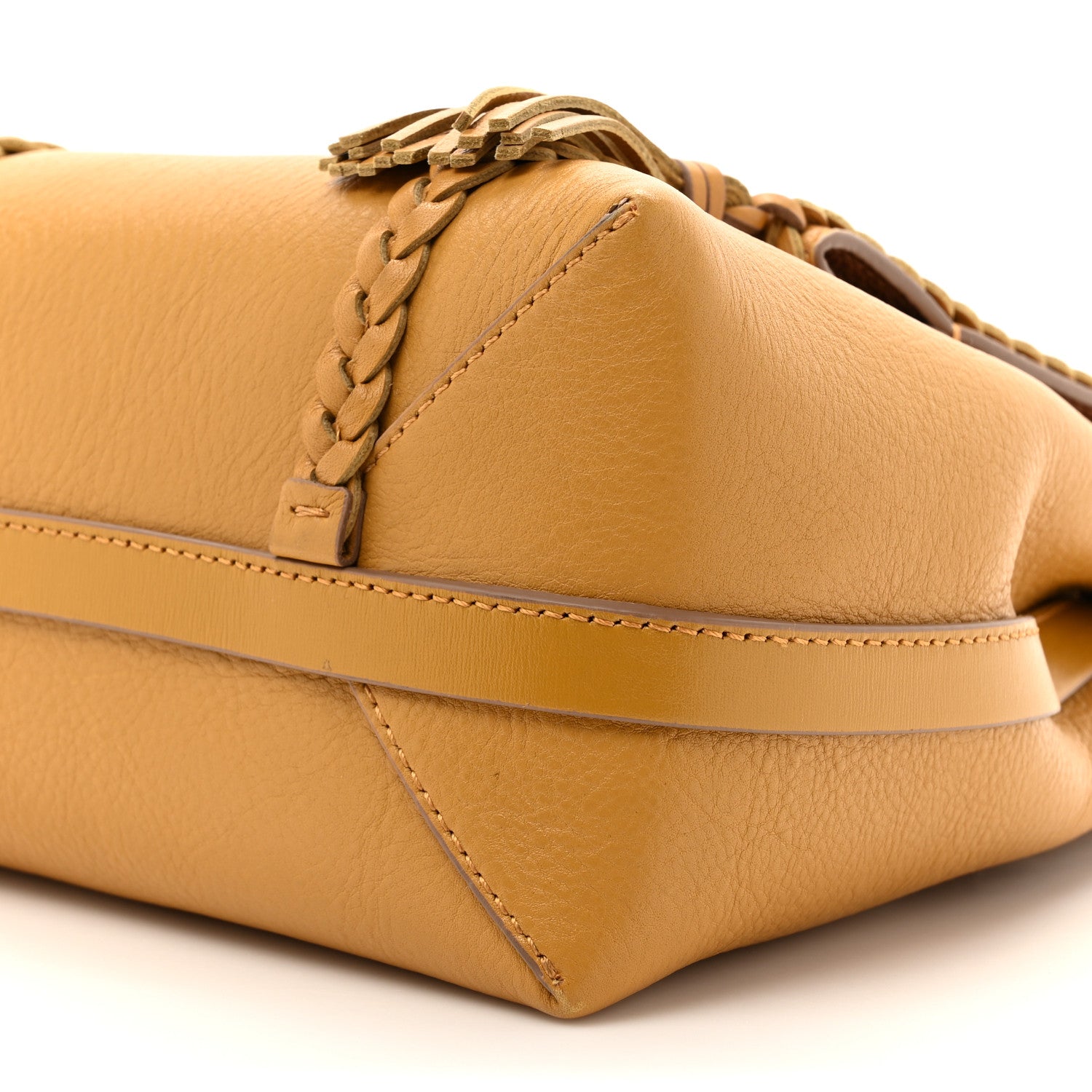 Chloe Grained Calfskin Medium Penelope Shoulder Bag Dusty Gold 8 of 9