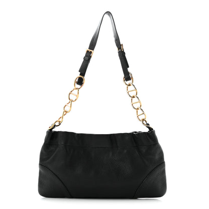 Prada Vitello Daino Small Chain Shoulder Bag Black 1 of 10