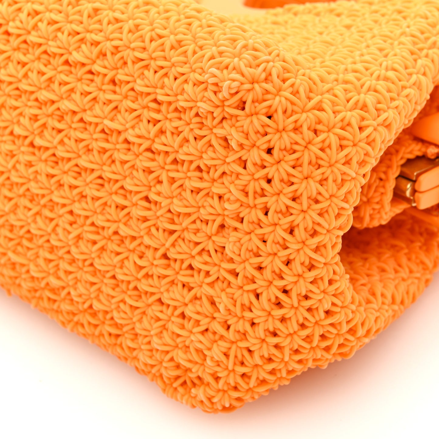 Rubber Crochet Small The Point Triangle Bag Tangerine