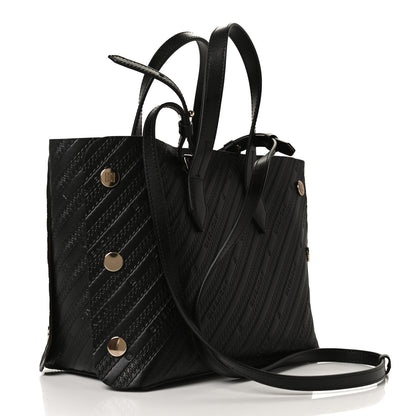 Givenchy Calfskin Chain Embossed Mini Bond Shopper Tote Black 3 of 11