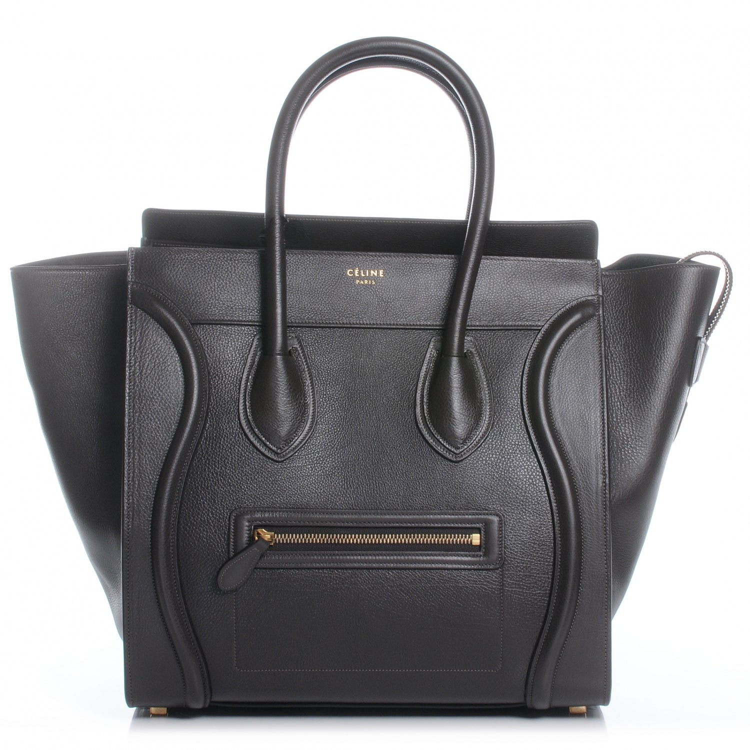 Celine Drummed Calfskin Mini Luggage Bag Anthracite 1 of 9