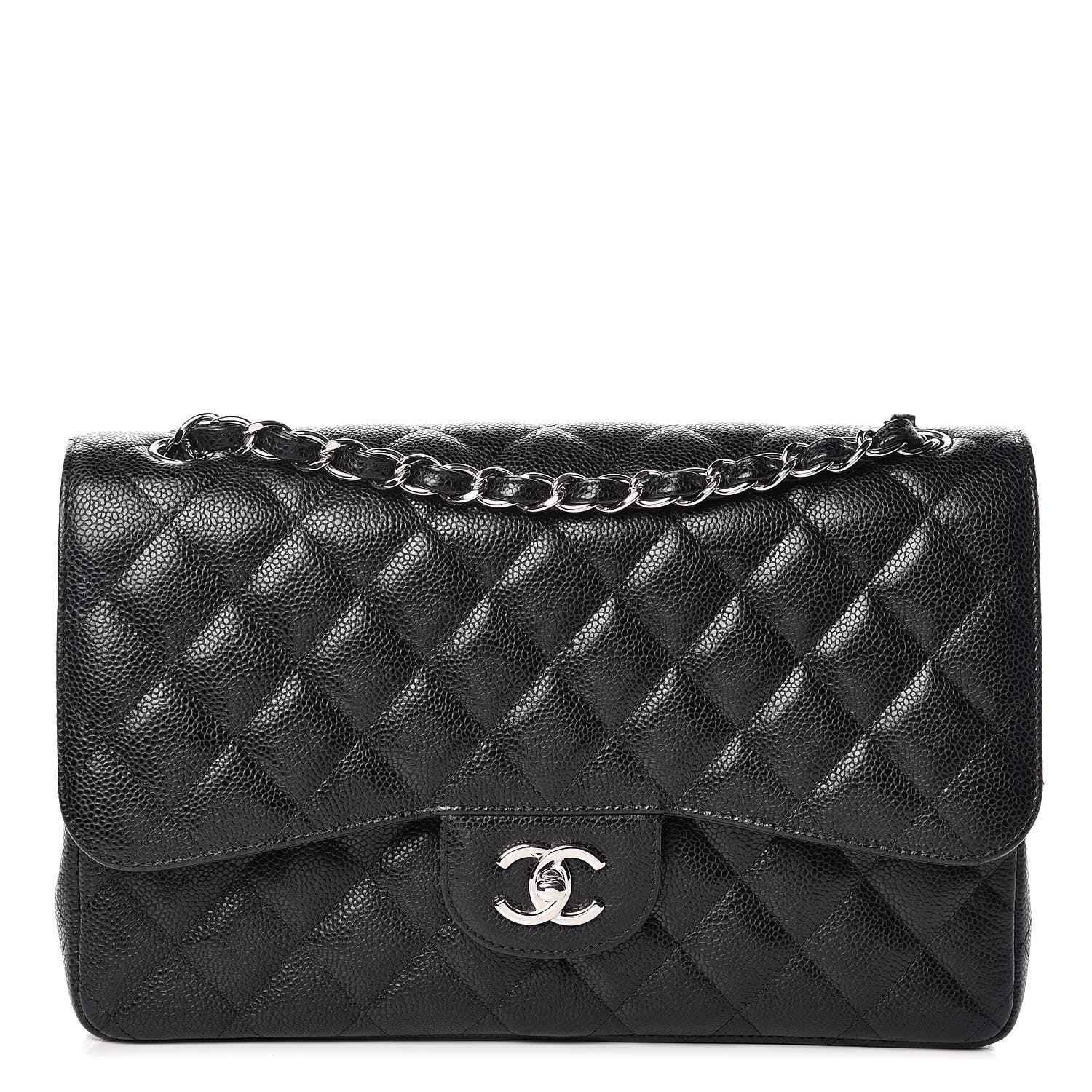 Chanel Caviar Quilted Jumbo Double Flap Black 1 of 11