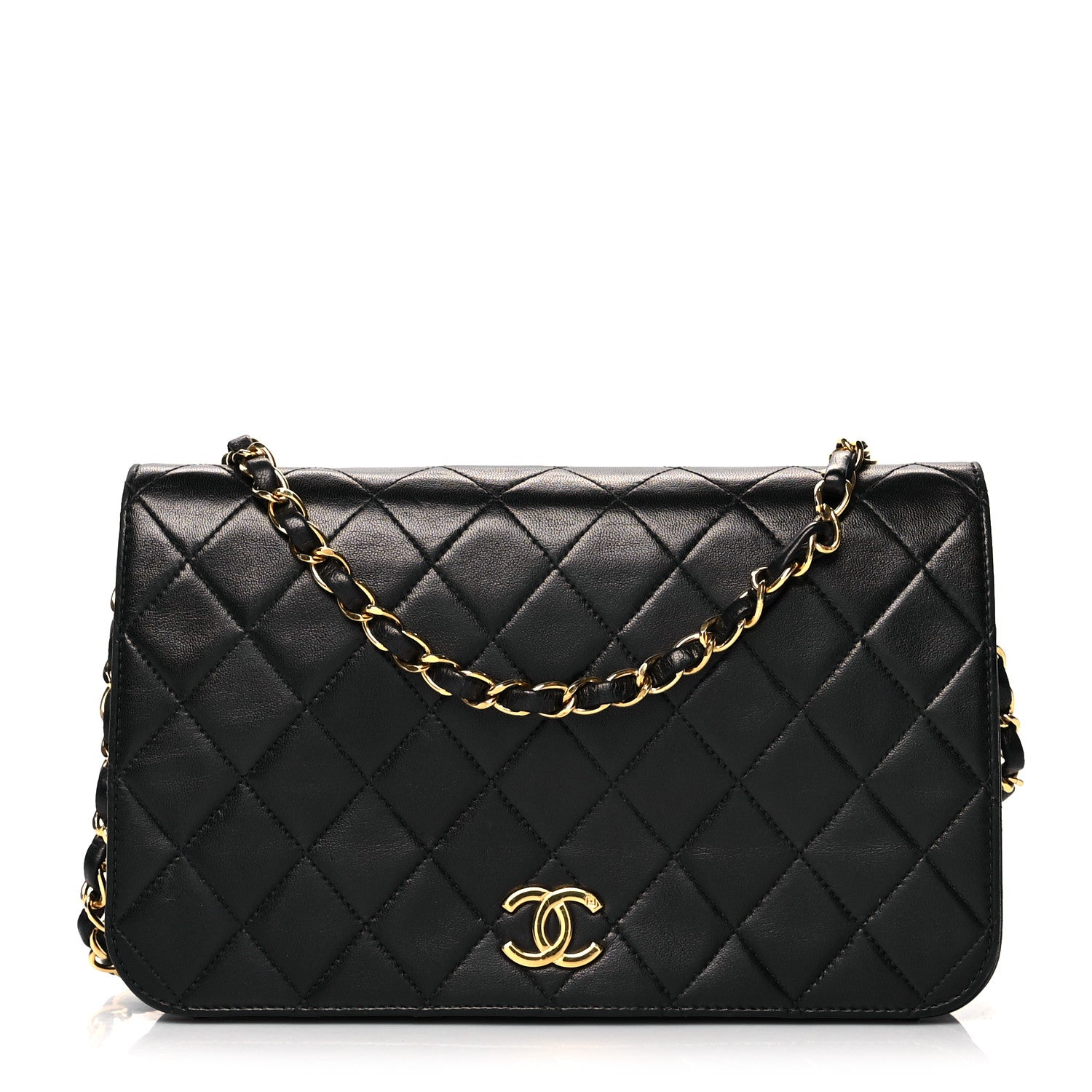 Chanel Lambskin Quilted Small Single Flap Black 1 of 9