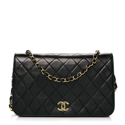 Chanel Lambskin Quilted Small Single Flap Black 1 of 9