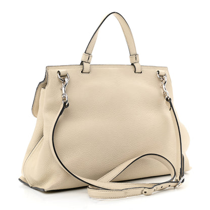 Gucci Cellarius Calfskin Medium Bamboo Daily Top Handle Bag Mystic White 3 of 14