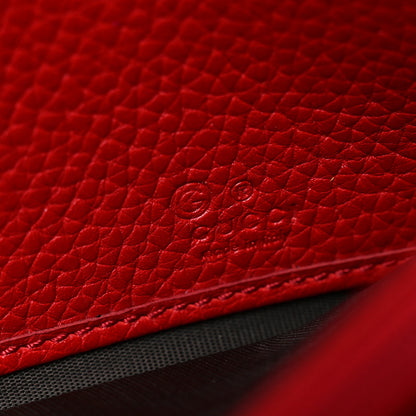 Gucci Pebbled Calfskin Large Soho Continental Wallet Red 6 of 8