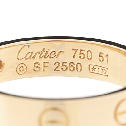 Cartier 18K Yellow Gold Diamond 4mm LOVE Wedding Band Ring 51 5.75 4 of 4