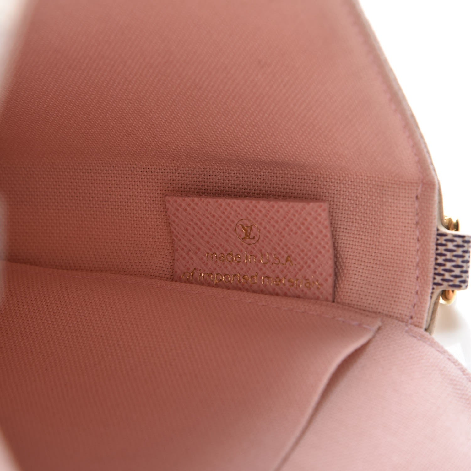 Louis Vuitton Damier Azur Pochette Felicie Chain Wallet Rose Ballerine 8 of 10