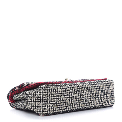Chanel Tweed Quilted Medium Single Flap Red Black White 4 of 9