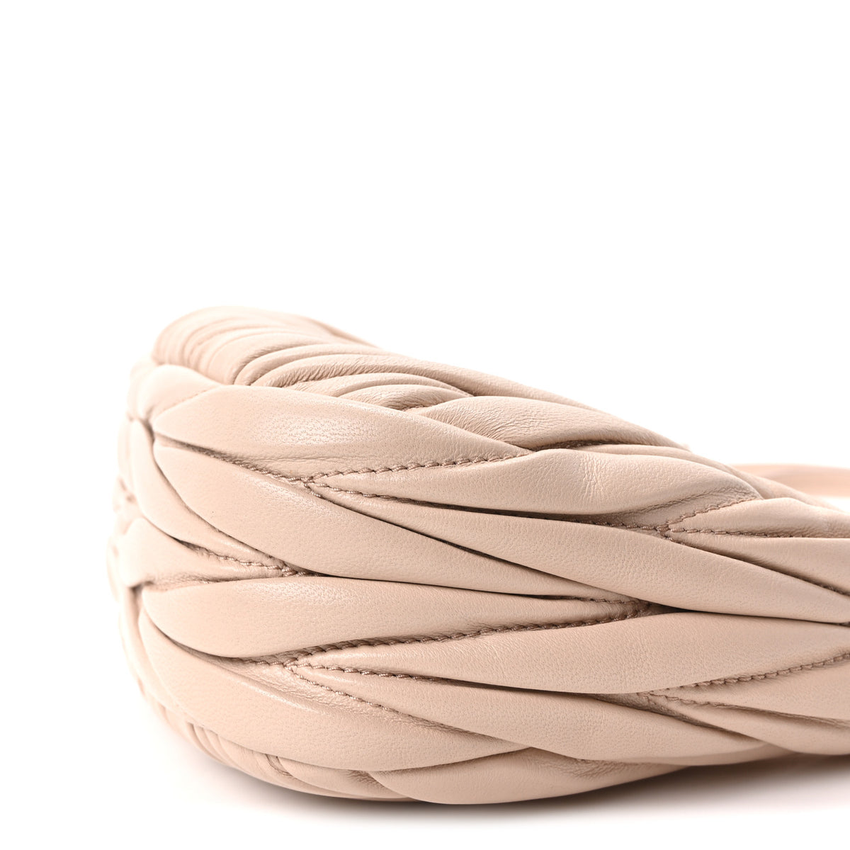 Miu Miu Nappa Matelasse Mini Wander Hobo Cipria 9 of 9