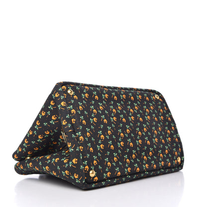 Prada Canapa Palm Tree Print Logo Tote Black 4 of 9