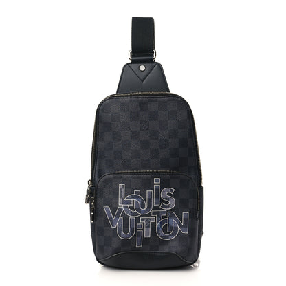Louis Vuitton Damier Graphite Logo Avenue Sling Backpack 1 of 9