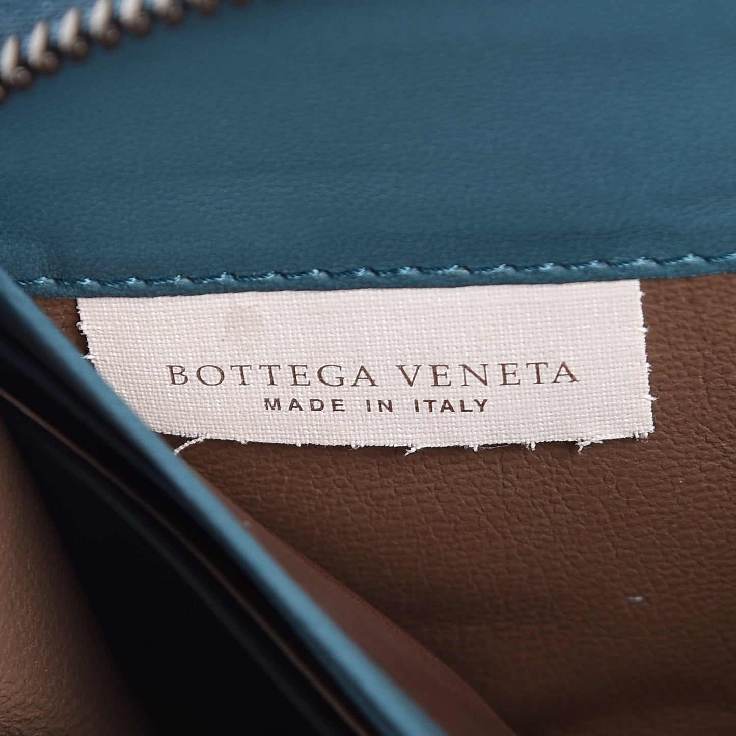 Nappa Intrecciato Zip Around Wallet Canard